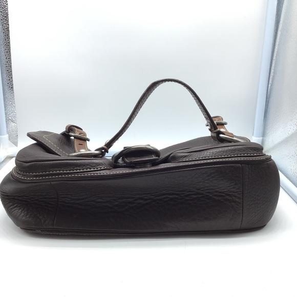 COACH Chelsea C0773-F10893 brown pebbled leather shoulder bag, purple inside. - Picture 16 of 16